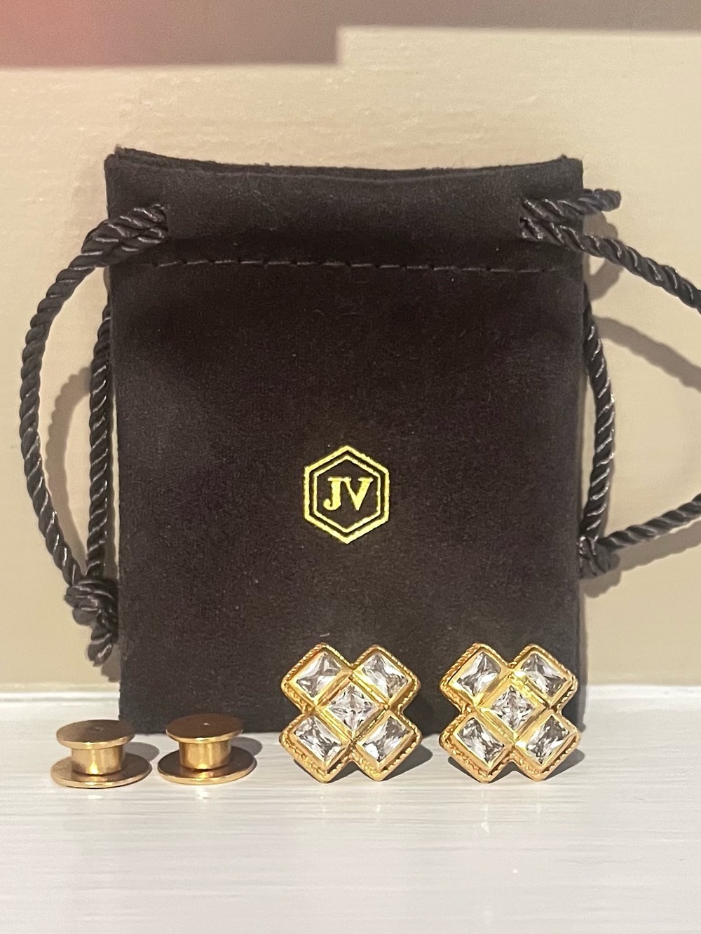 Authentic Julie Vos Savoy Clear Stud Earrings